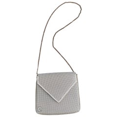 Vintage 1970s Pierre Cardin White Metal Mesh Purse