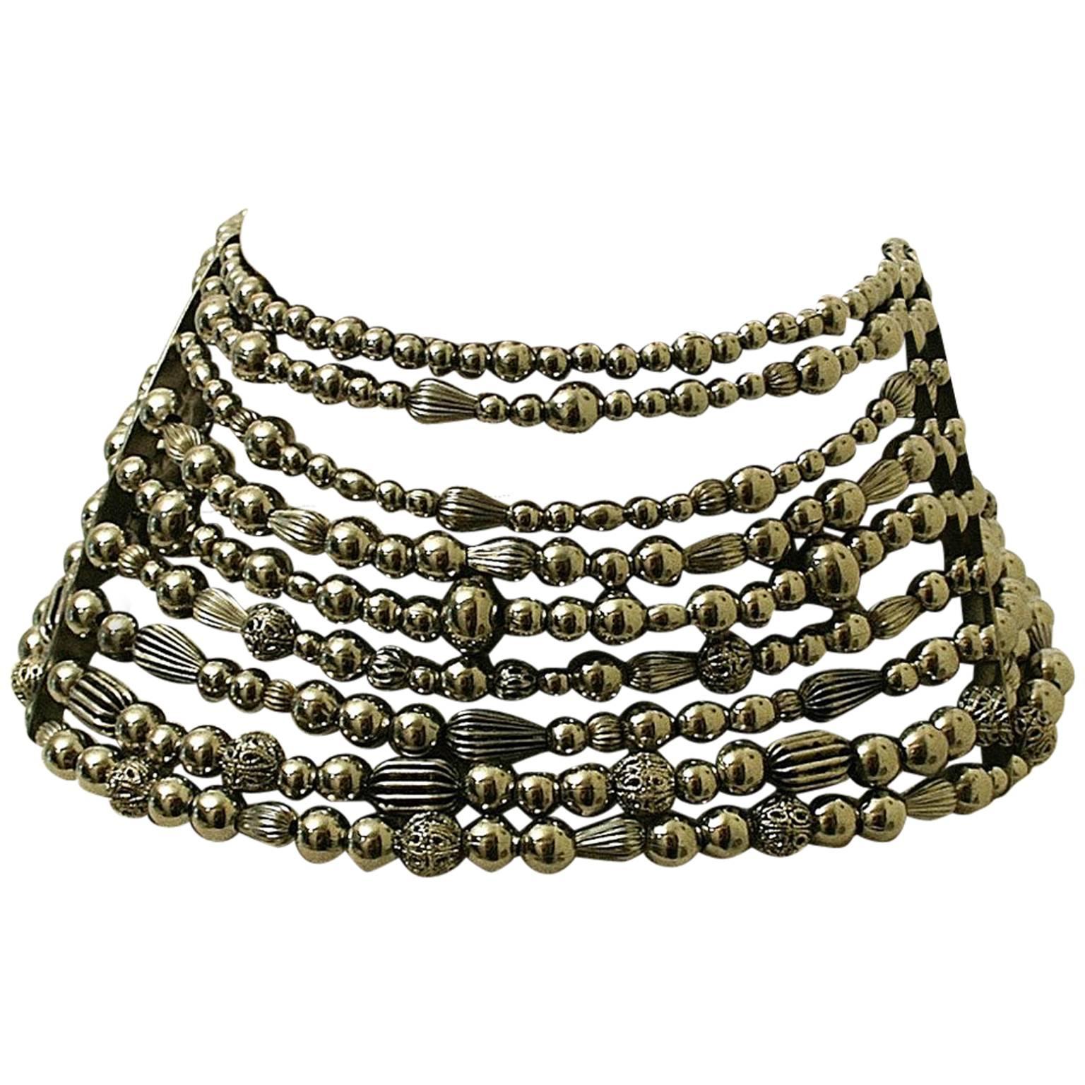 John Galliano for Christian Dior 1990s Maasai Inspired Vintage Choker Necklace