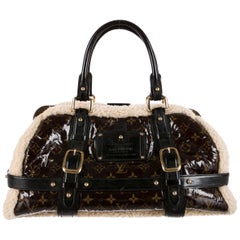 Louis Vuitton Limited Edition Monogram Fur Top Handle Satchel Bag 