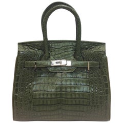 Genuine Crocodile Skin Evergreen Handbag