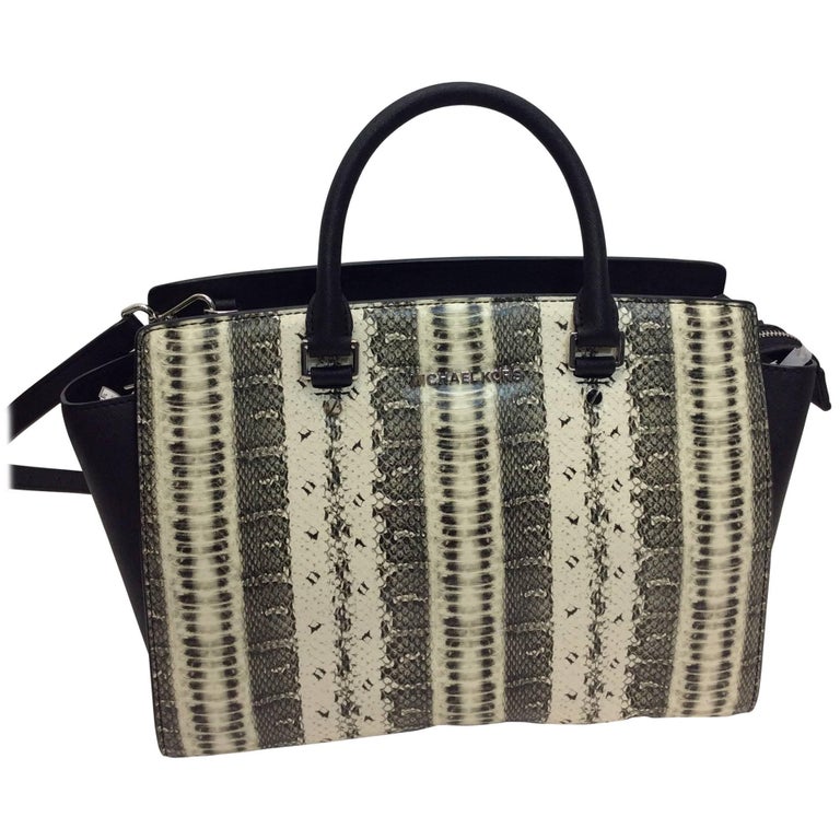 Michael Kors Snake Print Leather Bag For At 1stdibs Michael Kors Snake Print Leather Bag For