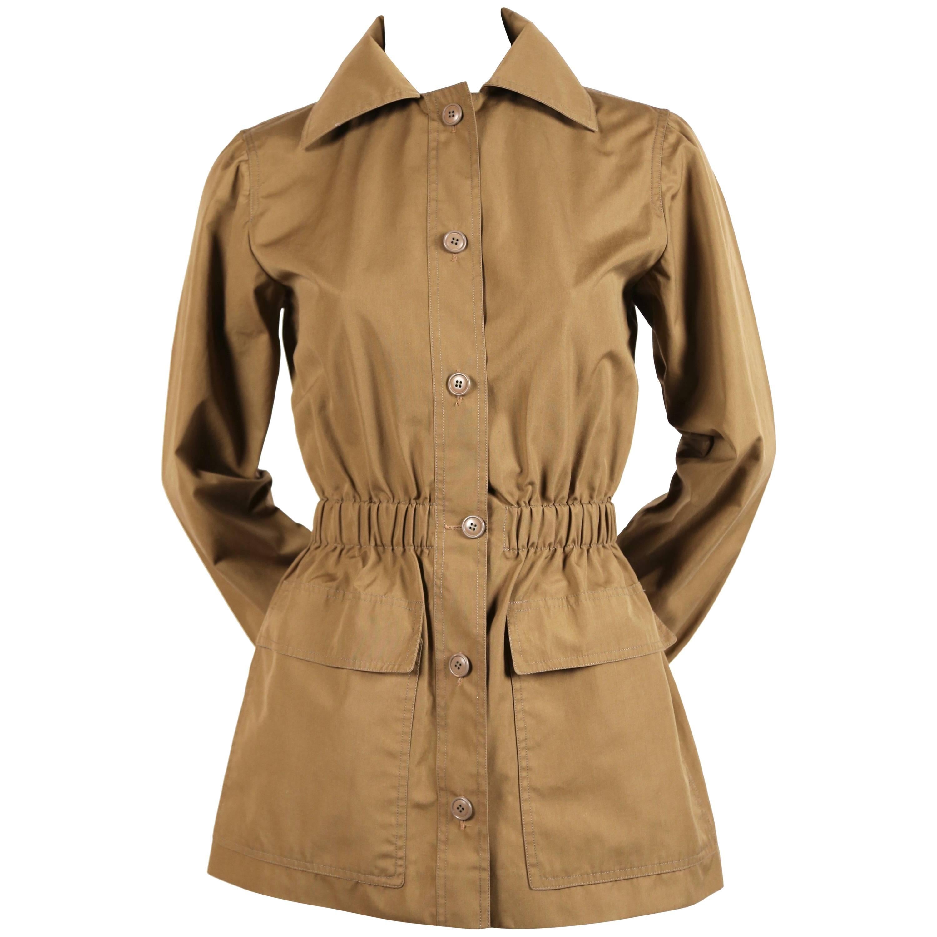 1970's YVES SAINT LAURENT khaki safari jacket at 1stDibs | safari ...