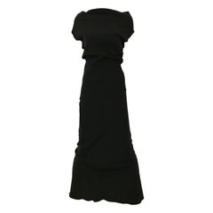 Vintage JIL SANDER Black Silk Dress 