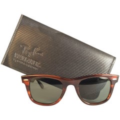 Neu Ray Ban The Wayfarer Schildpatt G15 Graue Lenses USA 80er Jahre Sonnenbrille