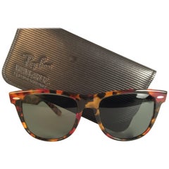 New Ray Ban The Wayfarer II Tortoise G15 Grey Lenses USA 80's Sunglasses