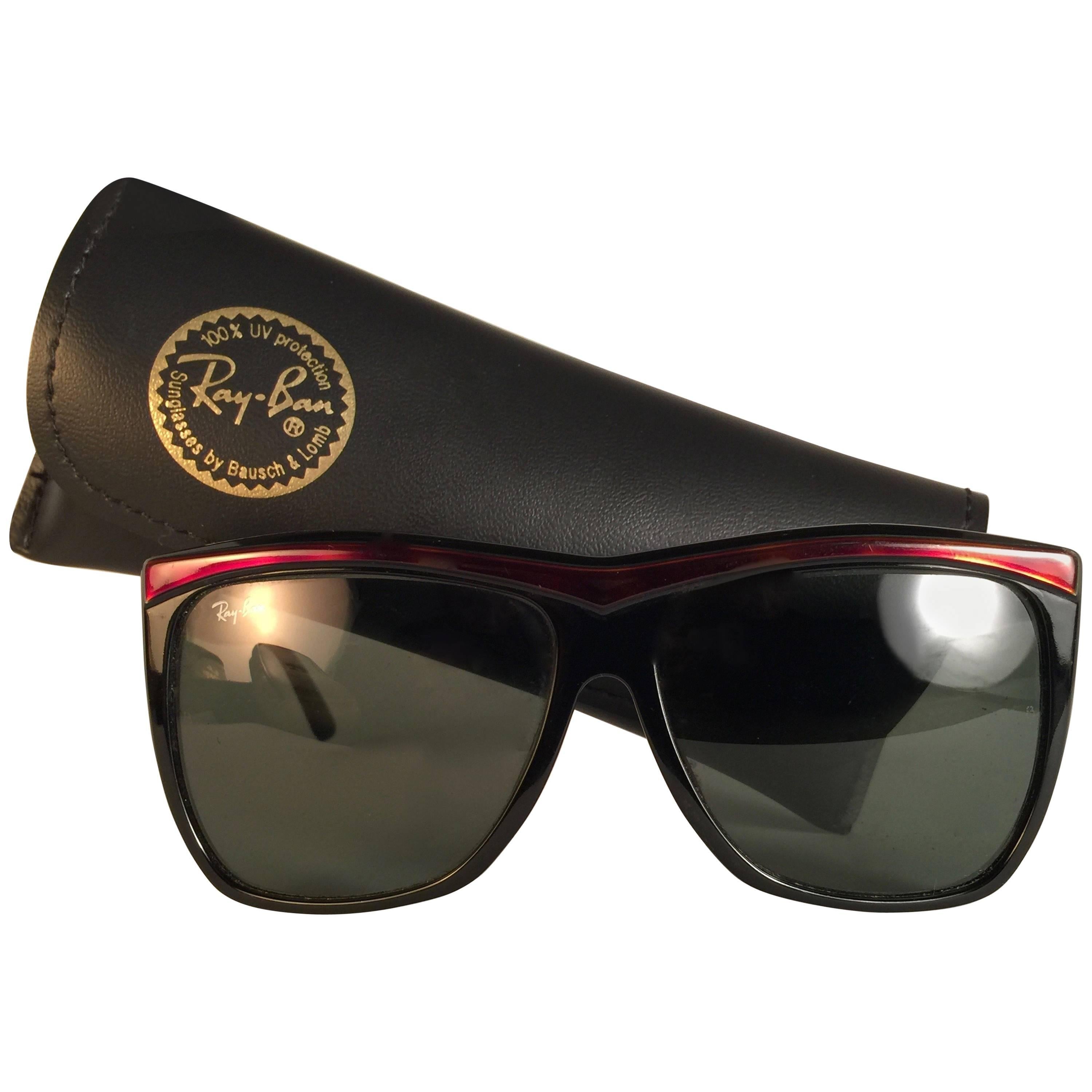 New Vintage Ray Ban WO 353 Oversized G15 Grey Lenses 1970 Sunglasses 