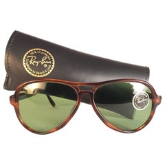 New Vintage Ray Ban B&L Vagabond Tortoise G15 Grey Lenses Sunglasses USA