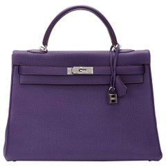 2010 Hermes Iris Togo Leather Kelly 35cm Retourne