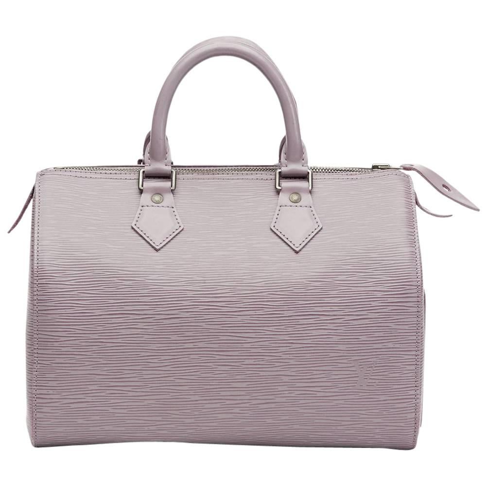 Speedy bandoulière cloth handbag Louis Vuitton Purple in Cloth