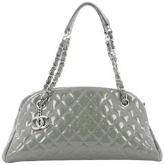 Chanel Just Mademoiselle Handbag Quilted Patent Medium