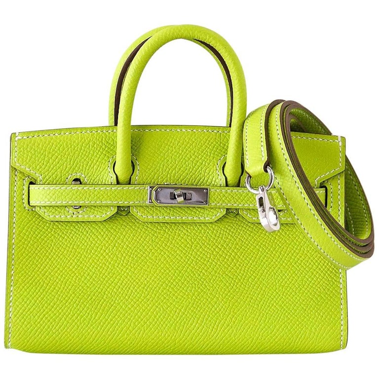 Hermes Birkin Bag Tiny Miniature Micro Kiwi Epsom Limited Edition For
