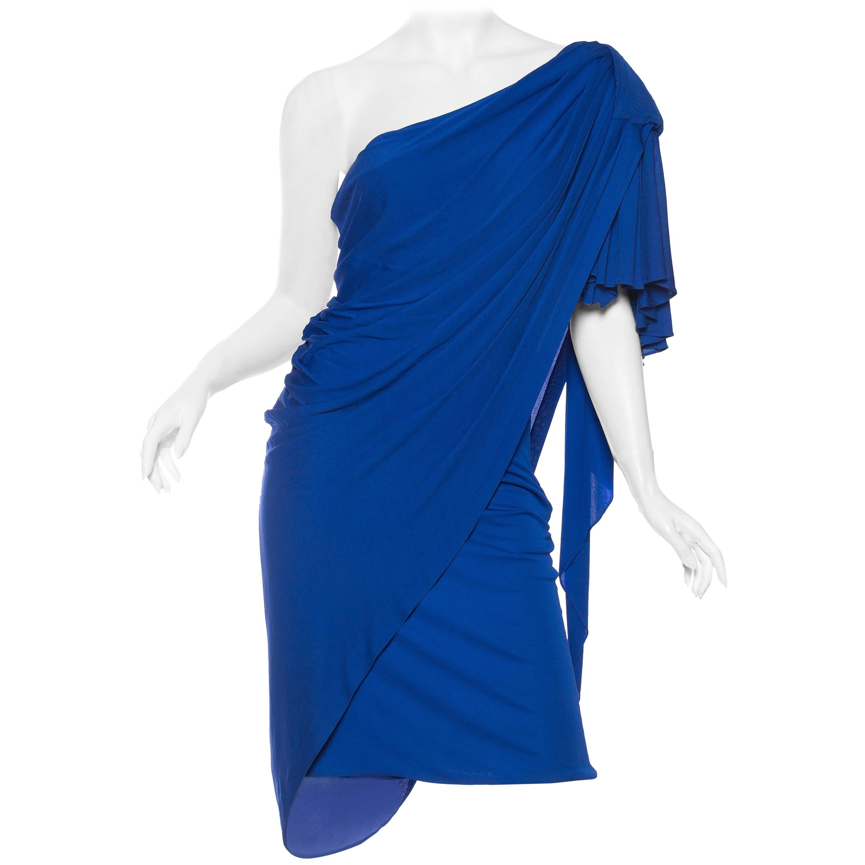 1970s Claude Petin Silk Jersey Dress 