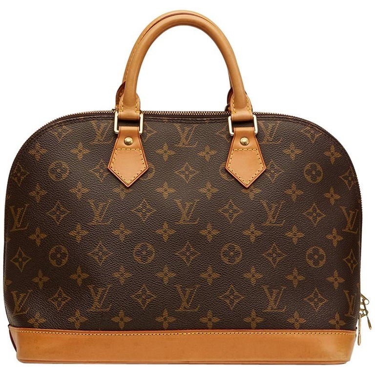 1999 Louis Vuitton Brown Coated Monogram Canvas Alma PM at 1stDibs
