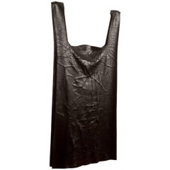Vintage Margiela Spring-Summer 1998 faux leather paper bag vest 