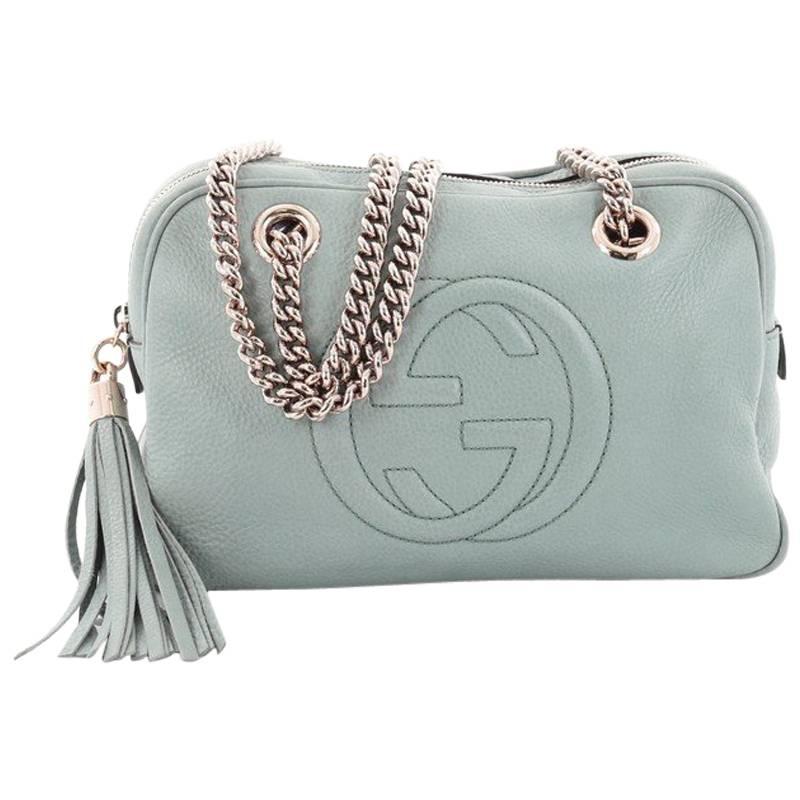  Gucci Soho Chain Zipped Shoulder Bag Leather Small 