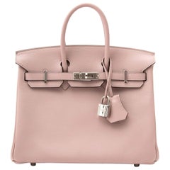 Hard To find Hermès Birkin 25 Evercolor Glycine PHW