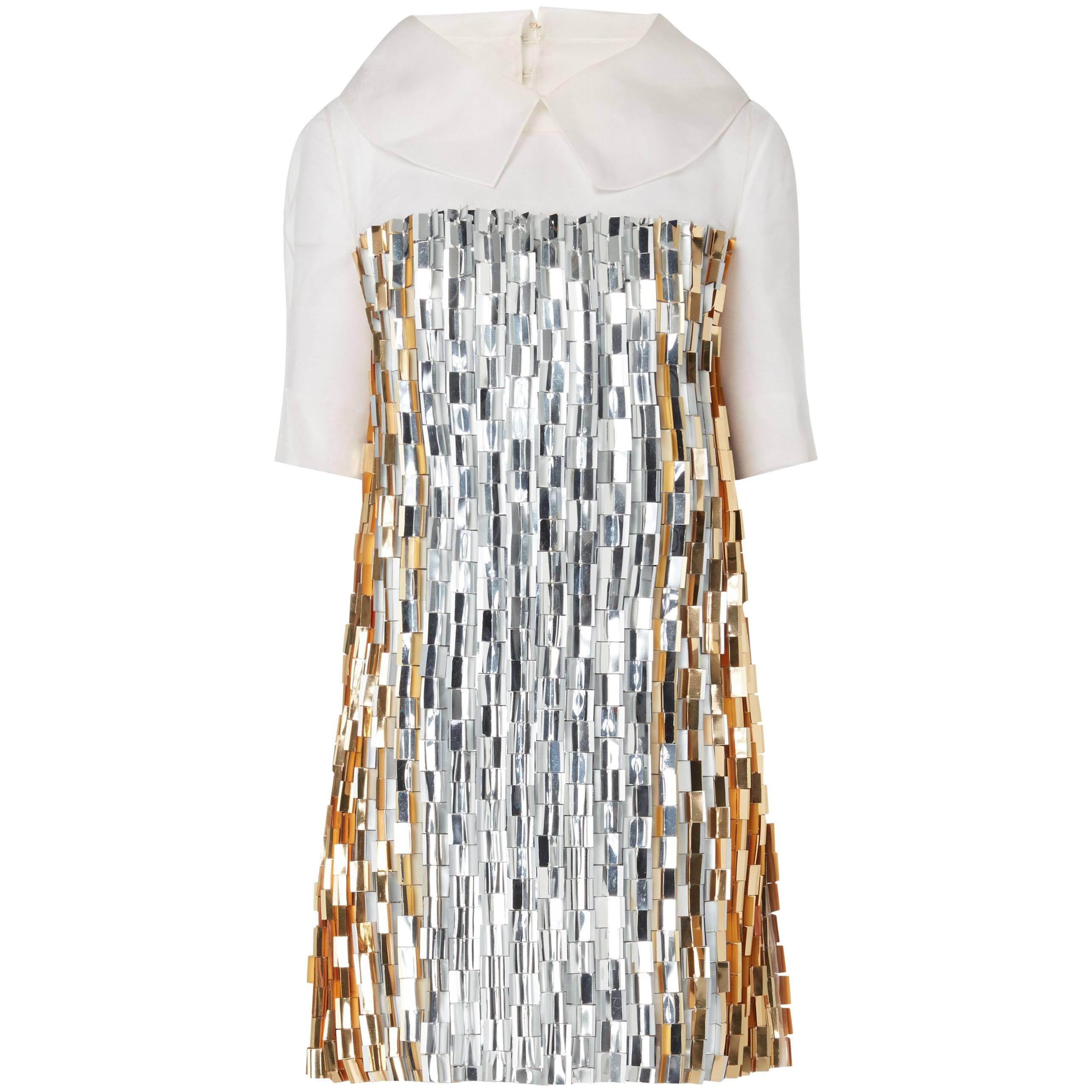 Nicholas Oakwell, haute couture silver & gold dress, Spring/Summer 2012 For Sale