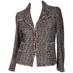 Chanel Metallic Tweed Jacket - 34
