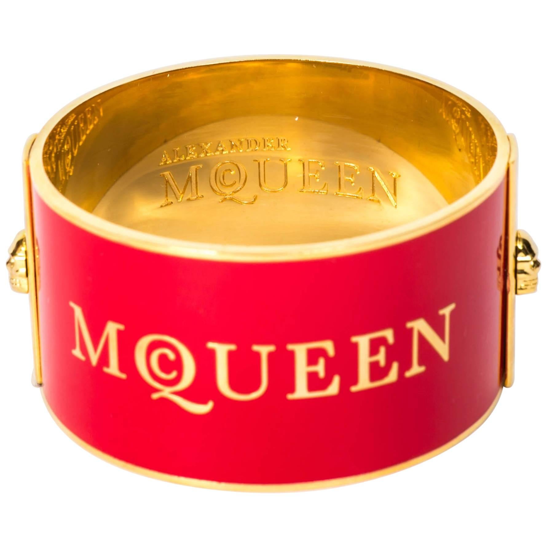 Alexander McQueen Red Enamel Cuff / Bracelet