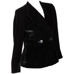 Giorgio Armani Black Velvet Jacket - 44
