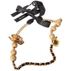 Marni Fabric and Resin Floral  Necklace
