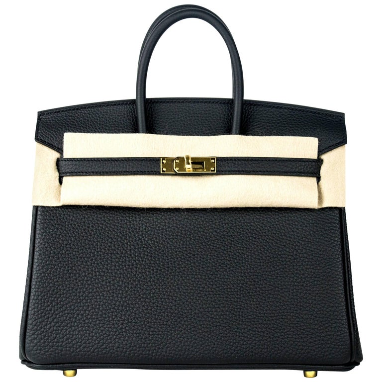 Hermes Birkin 25 Black Togo GHW