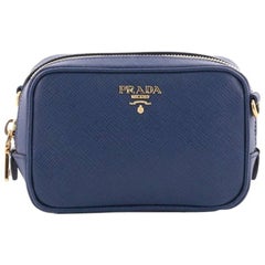 Used Prada Zip Crossbody Bag Saffiano Leather Mini
