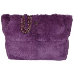 Chanel Lapin Fur Purple Tote