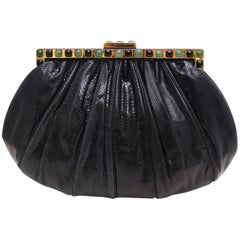 Black Karung Evening Bag by Judith Leiber HOLIDAY