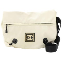 Chanel Sports Line White Nylon Messenger Bag