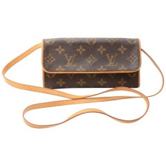 Louis Vuitton Pochette Twin PM Monogram Canvas Shoulder Bag