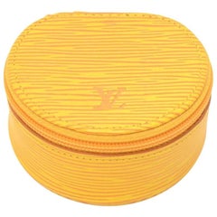 Louis Vuitton Ecrin Bijoux Yellow Epi Leather Mini Jewelry Case