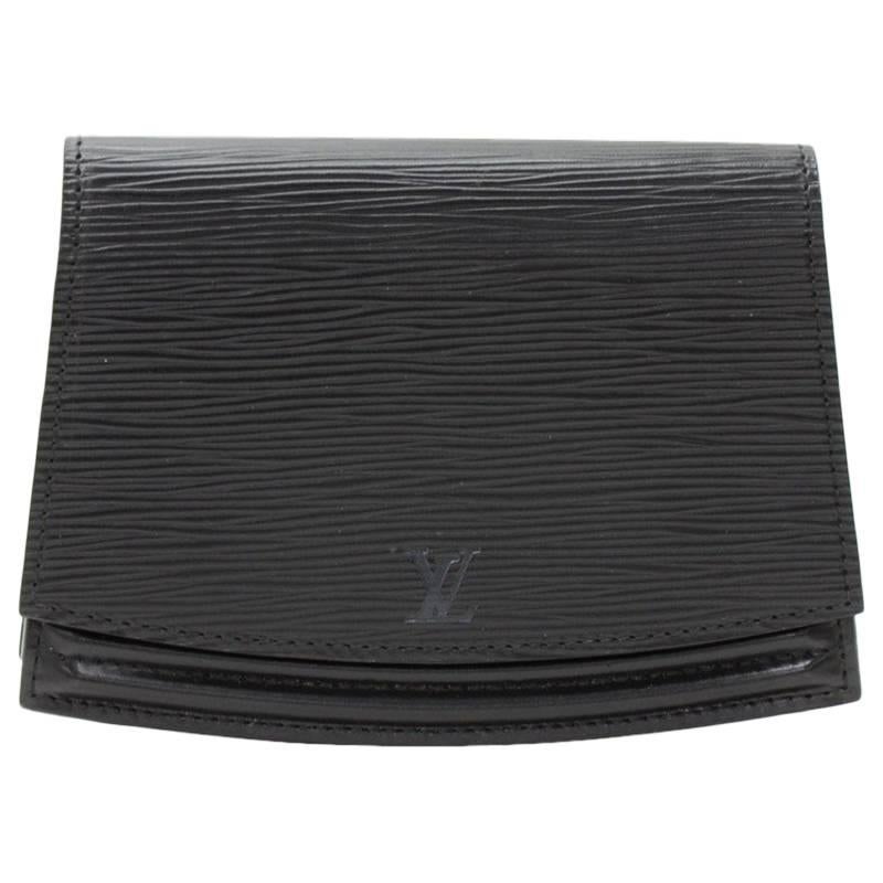 Vintage Louis Vuitton Ceinture Tilsitt Black Epi Leather Clutch Pochette