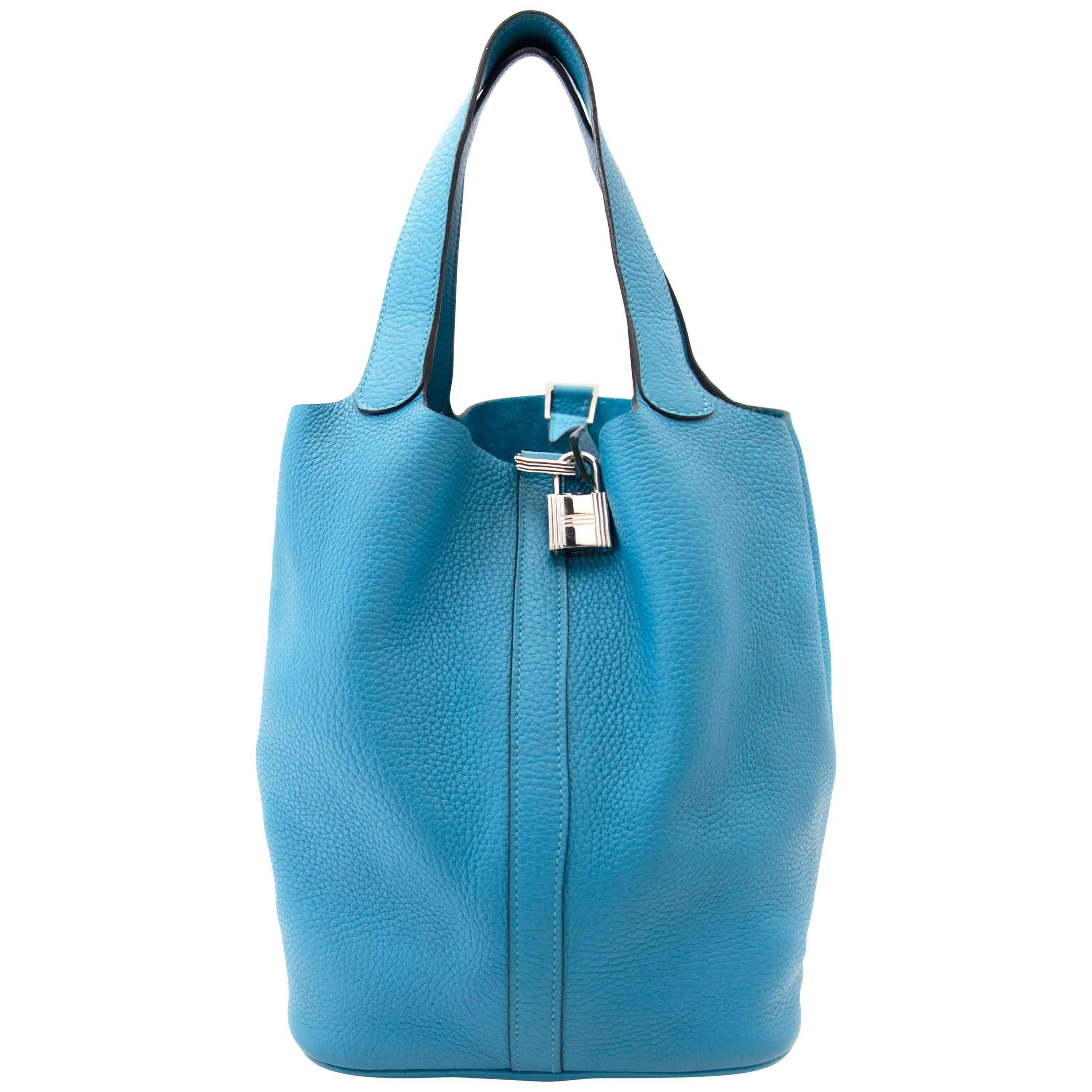 Very new Hermes Picotin 26 Blue Colvert