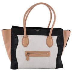 Celine Tricolor Shoulder Luggage Bag Leather