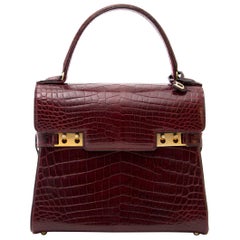 Delvaux Tempete Croc Bordeaux PM 