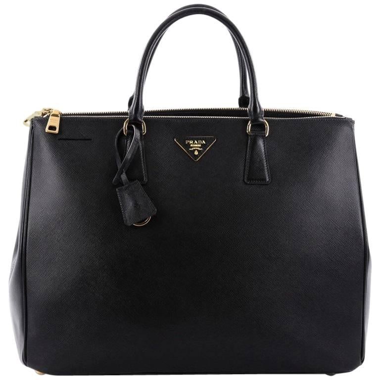 Prada Double Zip Lux Tote Saffiano Leather Large