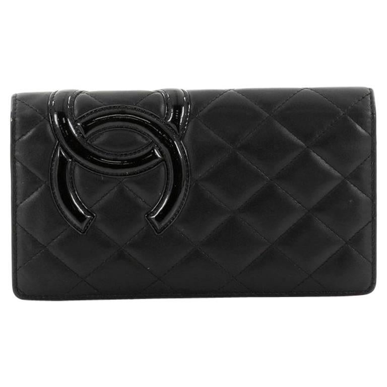 Chanel Cambon Wallet Quilted Lambskin Long is a chic and luxuriou