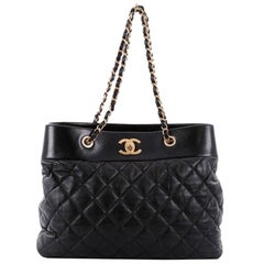  Chanel Soft Elegance Tote Quilted Distressed Calfskin Large