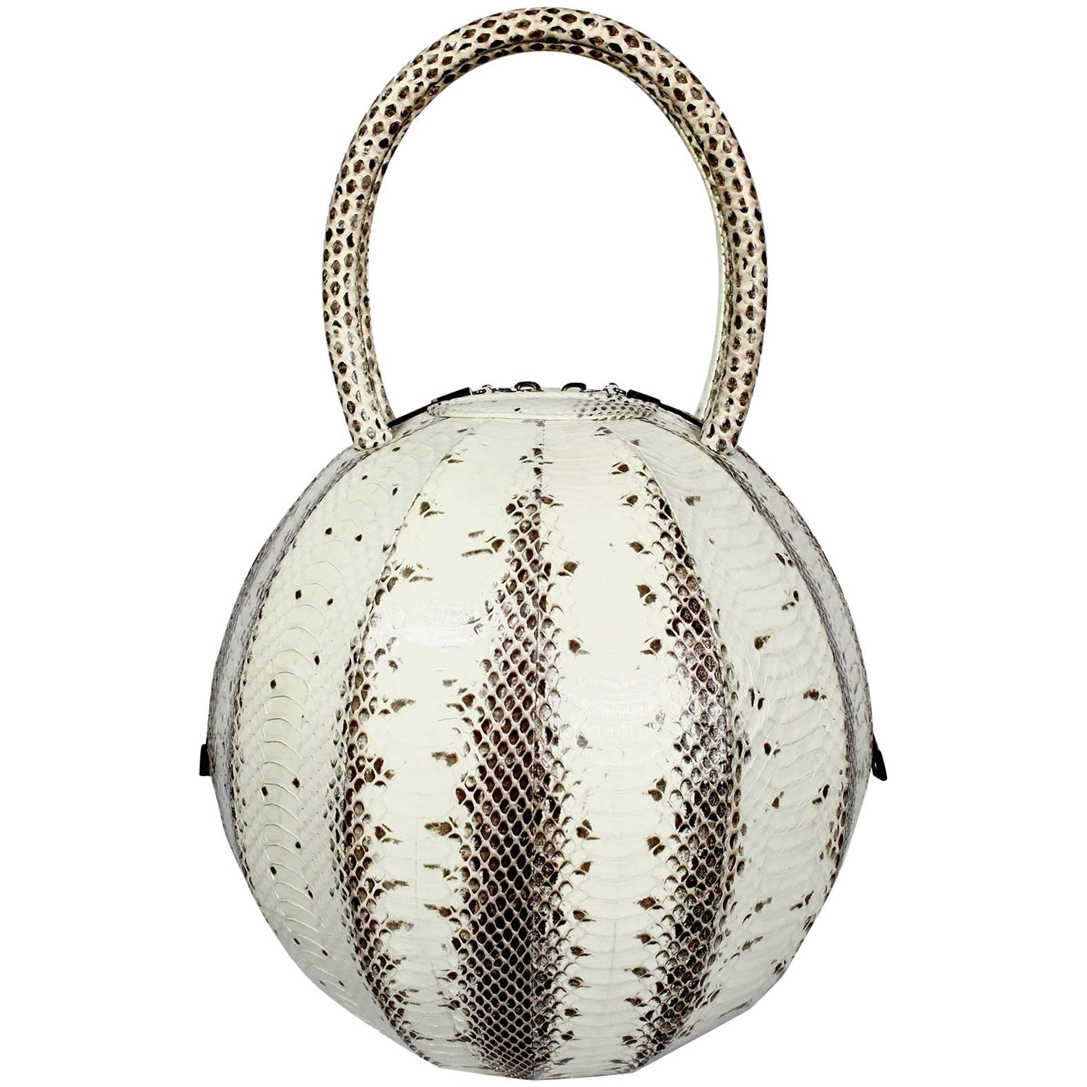 NitaSuri Exotic Snake Sphere Handbag For Sale