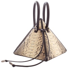 NitaSuri Lia Python Pyramid Handbag