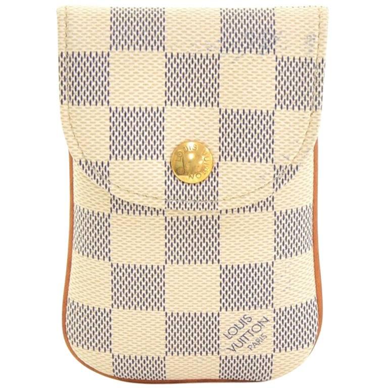 Louis Vuitton Etui Telephone MM Damier Azur Canvas Phone Case