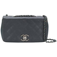Chanel Two Tone Leather Flap Bag