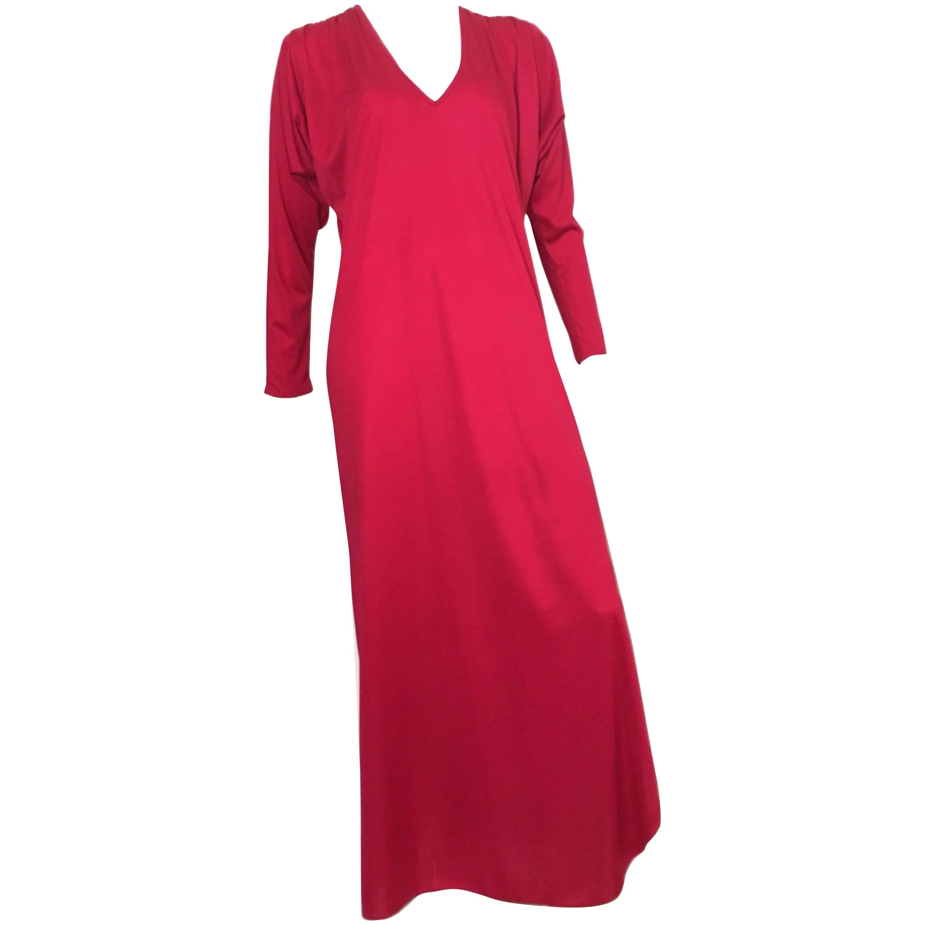 Swirl 1980s Raspberry Evening Dress Gown Size 6.  For Sale