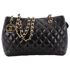 Chanel Vintage CC Charm Tote Quilted Lambskin Medium