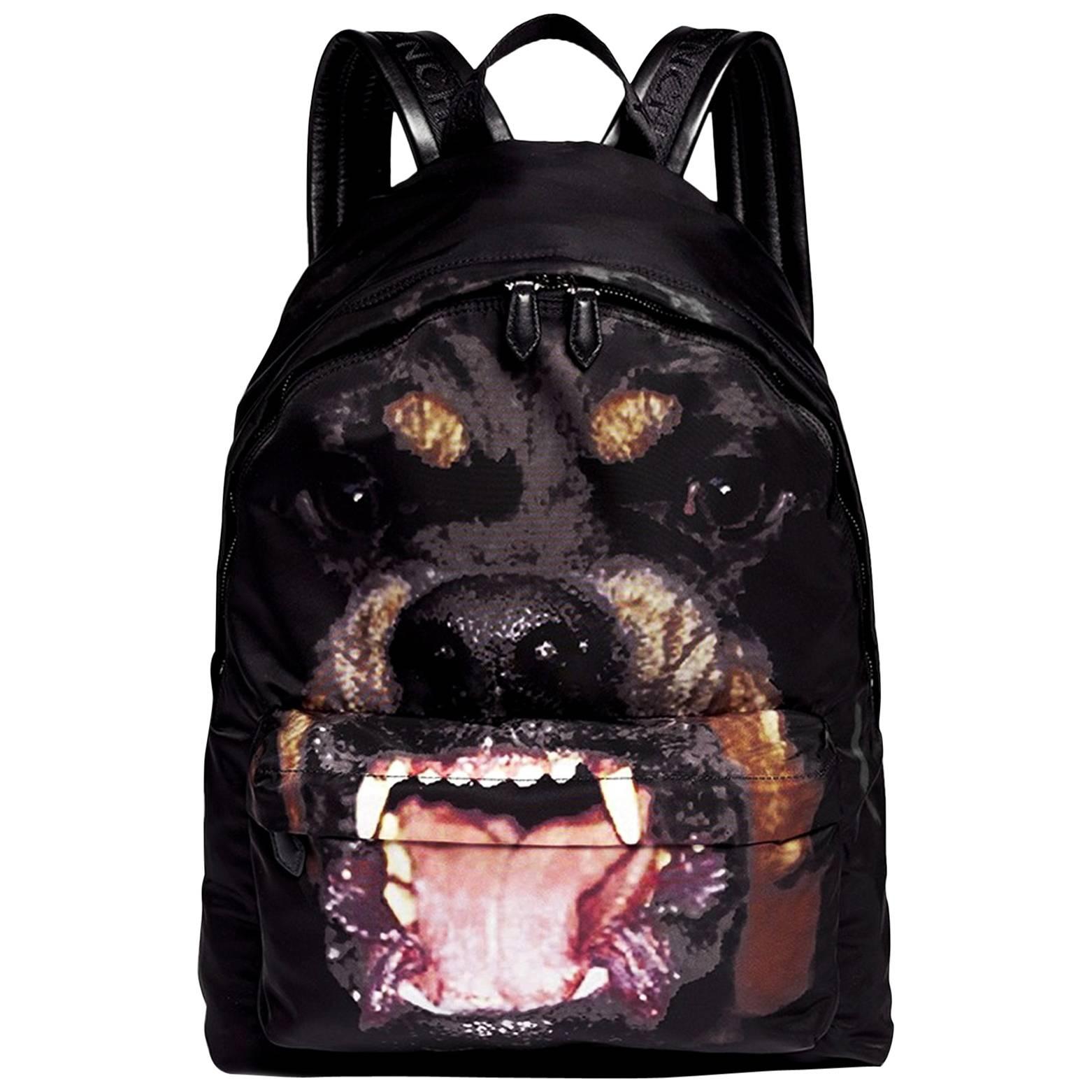Givenchy Black Rottweiler Backpack Bag