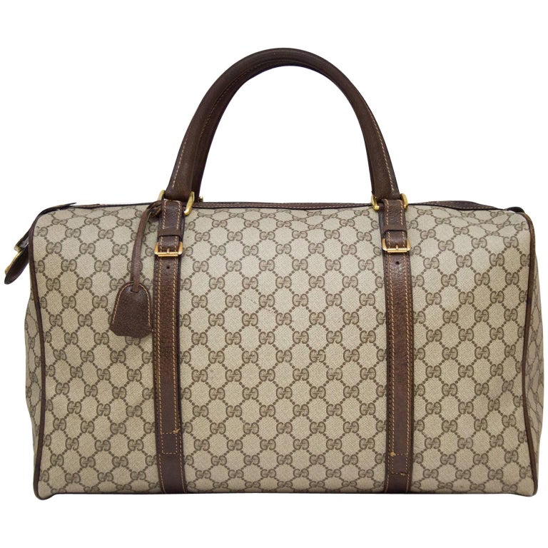 1970s Gucci Monogram Duffle Weekender Bag at 1stDibs gucci weekender