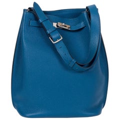 Hermes Blue Izmir So Kelly Clemence Bag