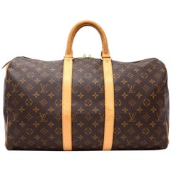 Louis Vuitton Keepall 45 Monogram Canvas Duffle Travel Bag