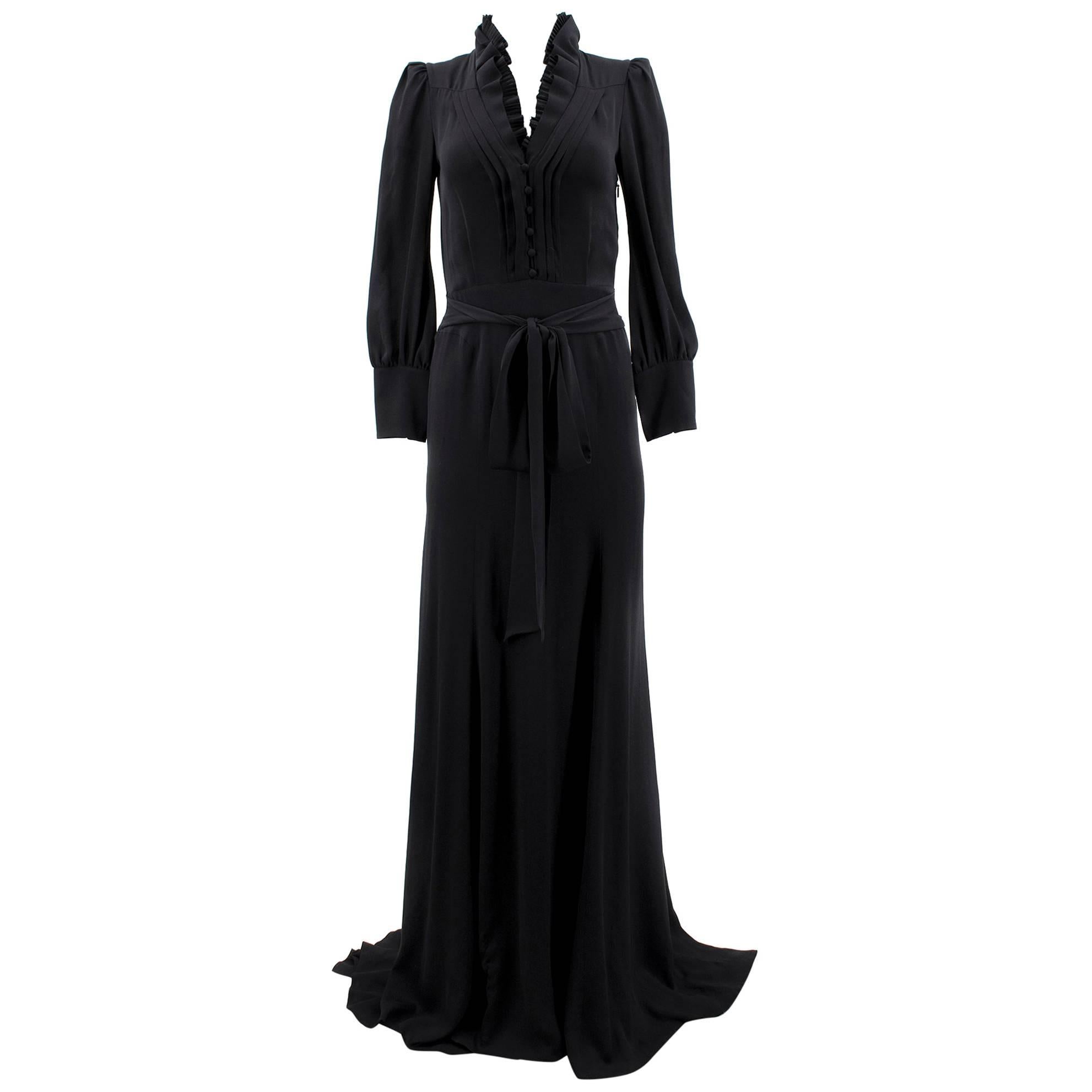 Gucci Black Silk Gown For Sale